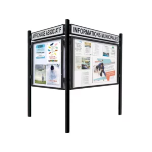 Vitrine 2000 sur poteaux Quatro