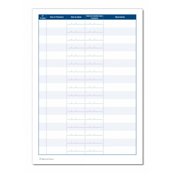 Registre de l'Ossuaire – Image 2
