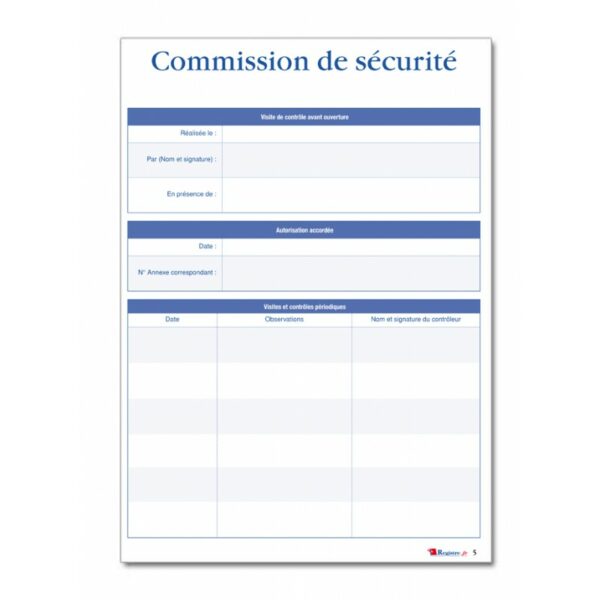 Registre Unique de Sécurité Incendie – ERP, ERT, IGH – Image 2